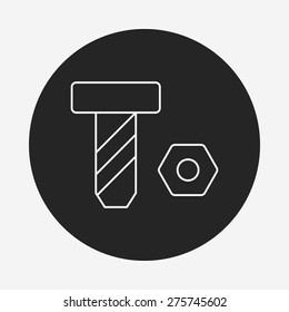 screw line icon
