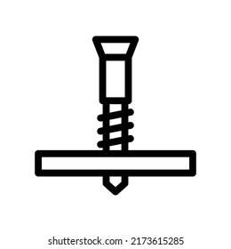 screw line icon illustration vector graphic
