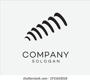 Screw Logo Design Stock Image  icon