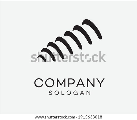 Screw Logo Design Stock Image  icon