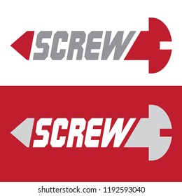 Screw logo. Vector illustration.