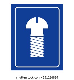 screw mens room icon. Logo for WC men
