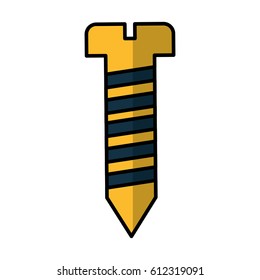 screw metal isolated icon