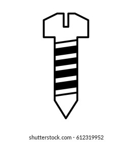 screw metal isolated icon