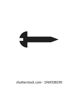 screw nail vector logo icon illustration