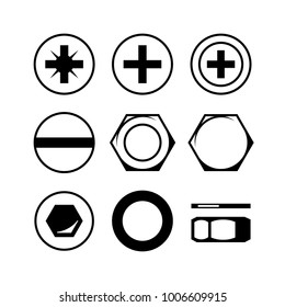Screw, nut, bolt and washer