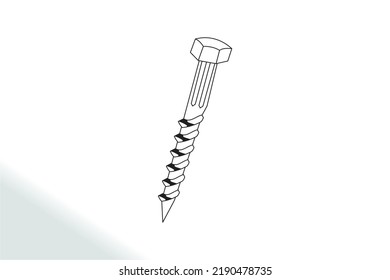 Screw Nut Set Drawing, Nuts, Bolts Screws Collection, Isometric View, Technical Illustration, Cotter Pin, Machine Screws, Angle, 3D, Hex Head, Phillips, Flathead, Exploded Diagram, Engineerin, Vector