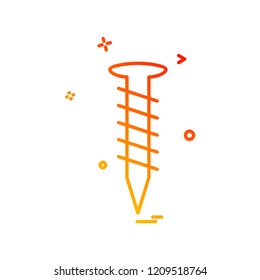 Screw nut tools icon design vector