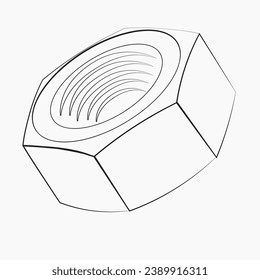 Screw nut vector illustration eps