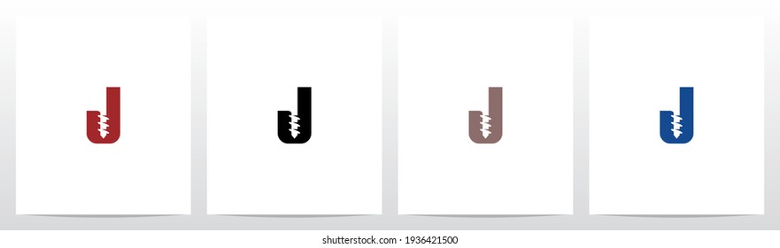 Screw On Letter Logo Design J