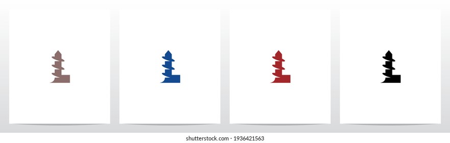 Screw On Letter Logo Design L