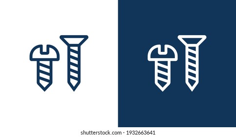 Screw outline icon illustration isolated vector sign symbol