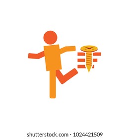 Screw Run Logo Icon Design