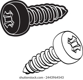tornillo autorroscante, cabeza semicircular con hueco transversal