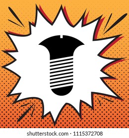 Screw sign. Vector. Comics style icon on pop-art background.