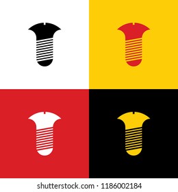 Screw sign. Vector. Icons of german flag on corresponding colors as background.