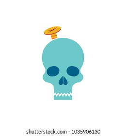 Screw Skull Logo Icon Design