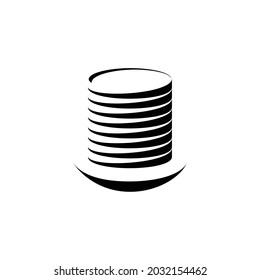 Screw, spiral or plate stack logo design