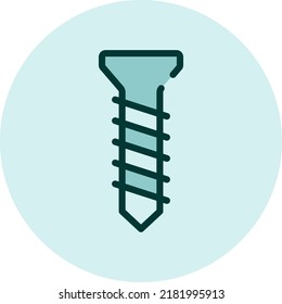 Schraubenwerkzeug, Illustration, Vektorgrafik auf weißem Hintergrund.