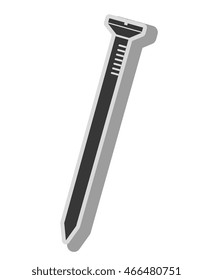 screw tool repair, isolated flat icon design