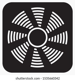 Screw vector dark icon. Blades illustration. Fan icon.
