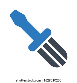 screw vector glyph color icon 