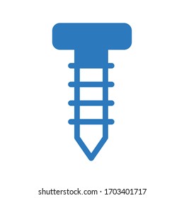 screw vector glyph color icon 