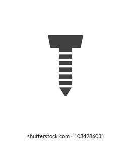 Screw vector icon. filled flat sign for mobile concept and web design. bolt simple solid icon. Symbol, logo illustration. Pixel perfect vector graphics