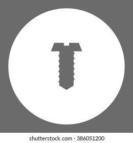 Screw. Vector icon grey and white
