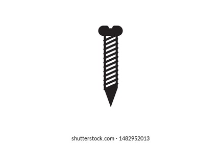 Screw vector icon illustration sign