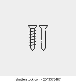 Screw vector icon illustration sign