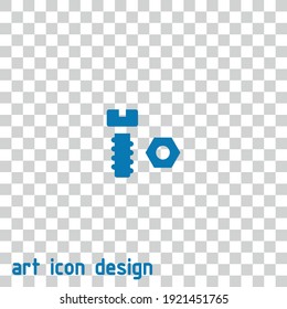 screw vector icon on an abstract background