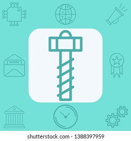 Screw vector icon sign symbol