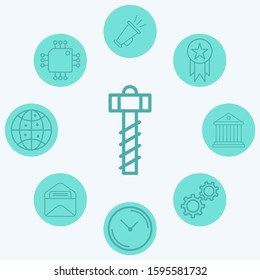 Screw vector icon sign symbol