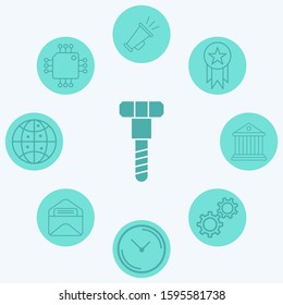 Screw vector icon sign symbol