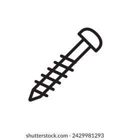 Screw vector icon. Turn-screw tool flat sign design. Screw flat symbol pictogram. UX UI icon