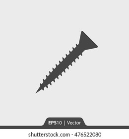 Screw vector icon for web and print