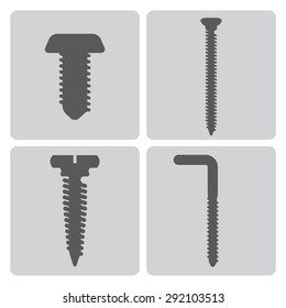 Screw vector icons set