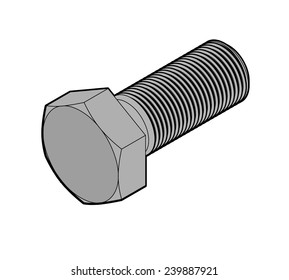 Screw - vector illustration isolated on white background.