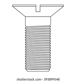 Screw. Vector illustration isolated on white background