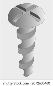 Screw vector isolated on white background; Screw vector icon for web design; Screw vector illustration