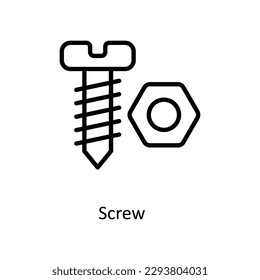 Screw  Vector  outline Icons. Simple stock illustration stock