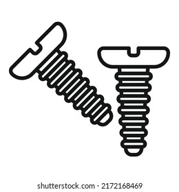 Screw waste icon outline vector. Garbage recycle. Ecology metal