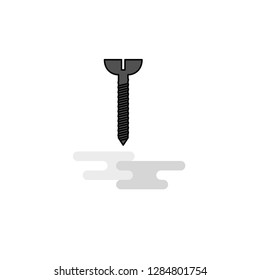Screw  Web Icon. Flat Line Filled Gray Icon Vector