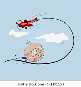 Screwball Freddie caught a plane and flew him