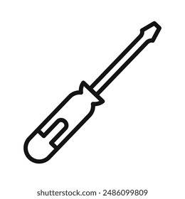 Screwdrive icon mark in filled style