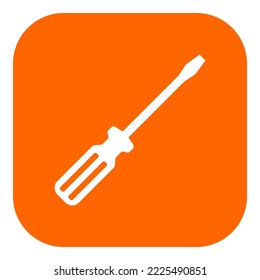 Screwdriver and app icon on white