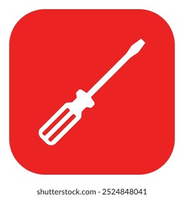 Destornillador e icono del App en blanco