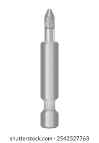 Schraubendreherbit auf weißem Hintergrund. Vektorgrafik.