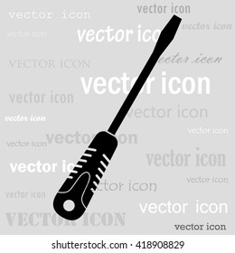 screwdriver black vector icon